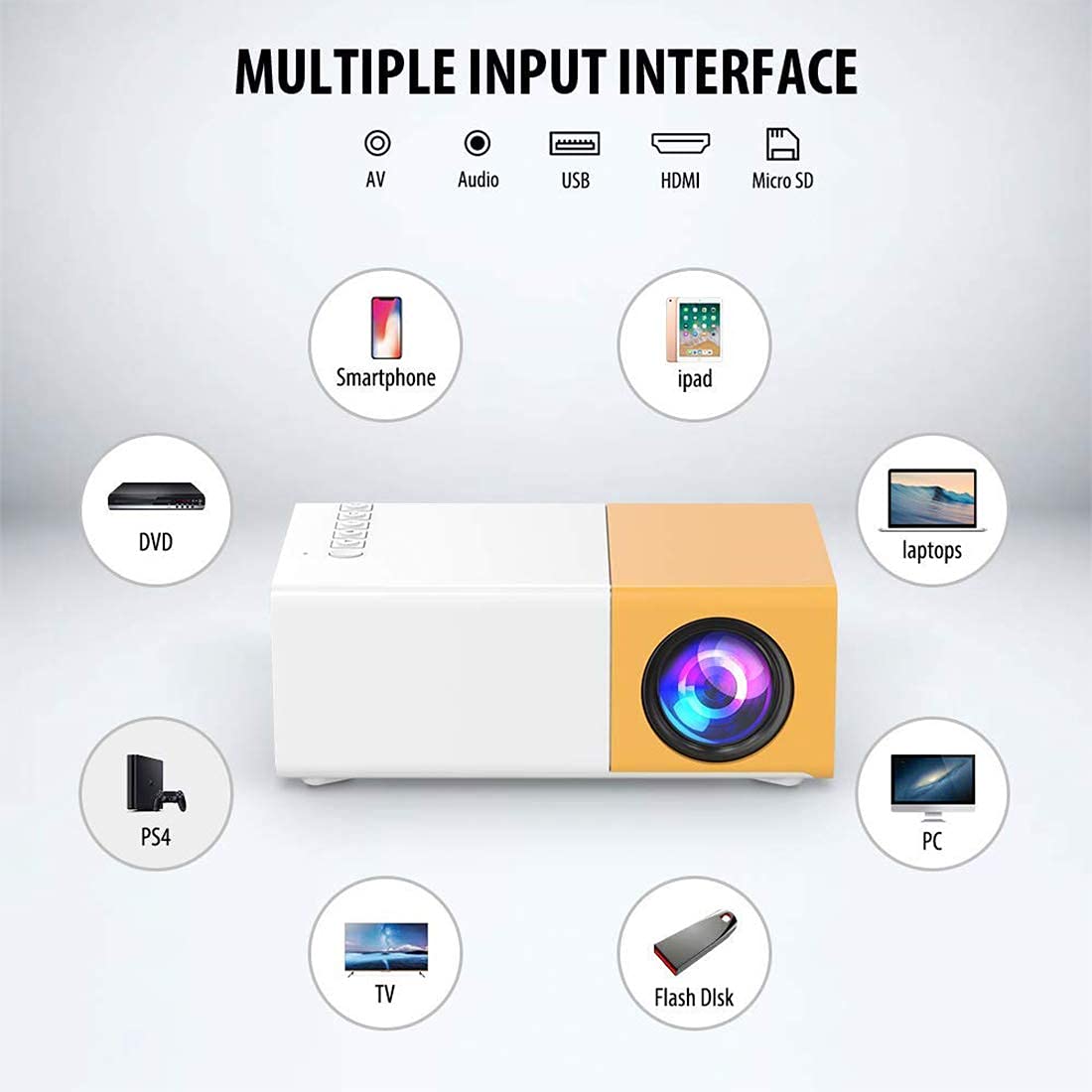 Pro Mini Portable LED Projector