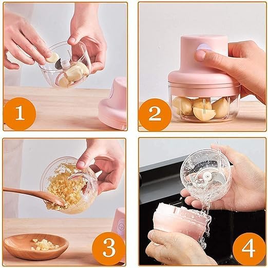 ChopEase™ Electric Mini Garlic & Vegetable Chopper (250ml)