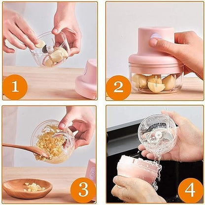 ChopEase™ Electric Mini Garlic & Vegetable Chopper (250ml)