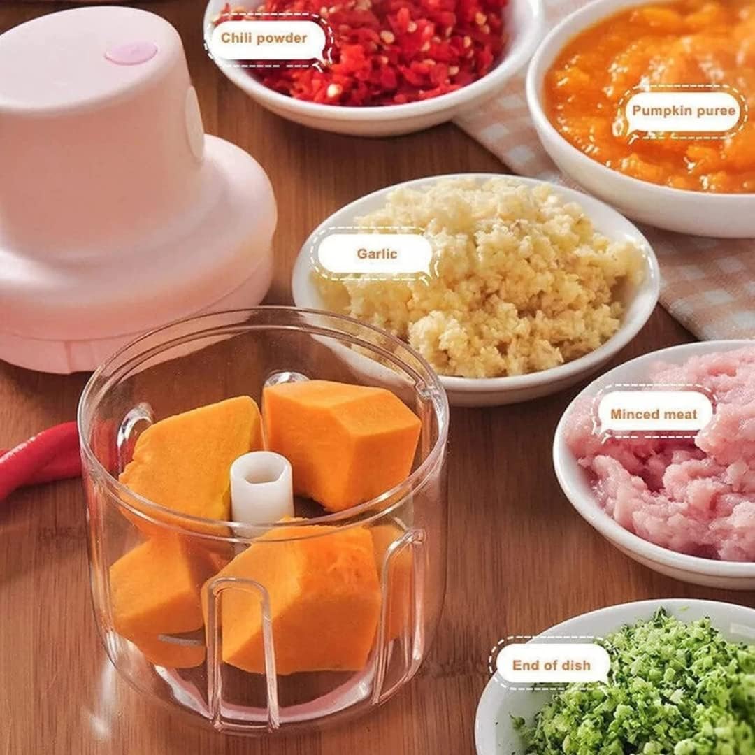 ChopEase™ Electric Mini Garlic & Vegetable Chopper (250ml)