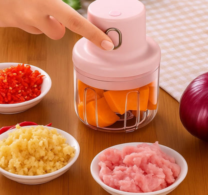 ChopEase™ Electric Mini Garlic & Vegetable Chopper (250ml)